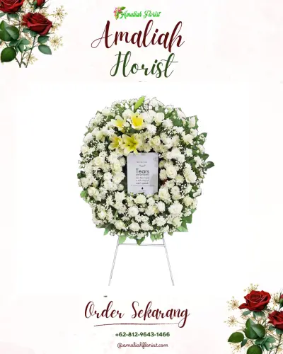 Krans Bunga Duka Cita di Tunjung